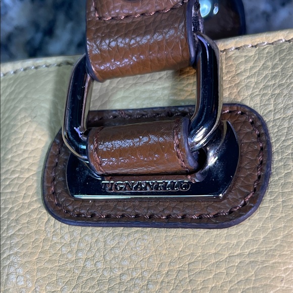Tignanello Mustard Yellow and Brown Shoulder Bag/ Tote - Picture 10 of 13